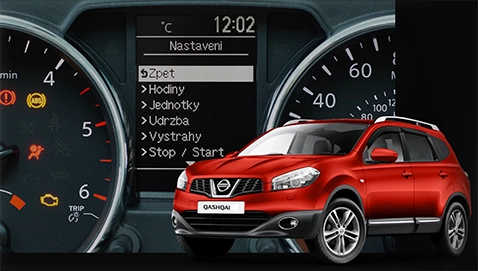 Preklad palubného počítača Nissan QashQai